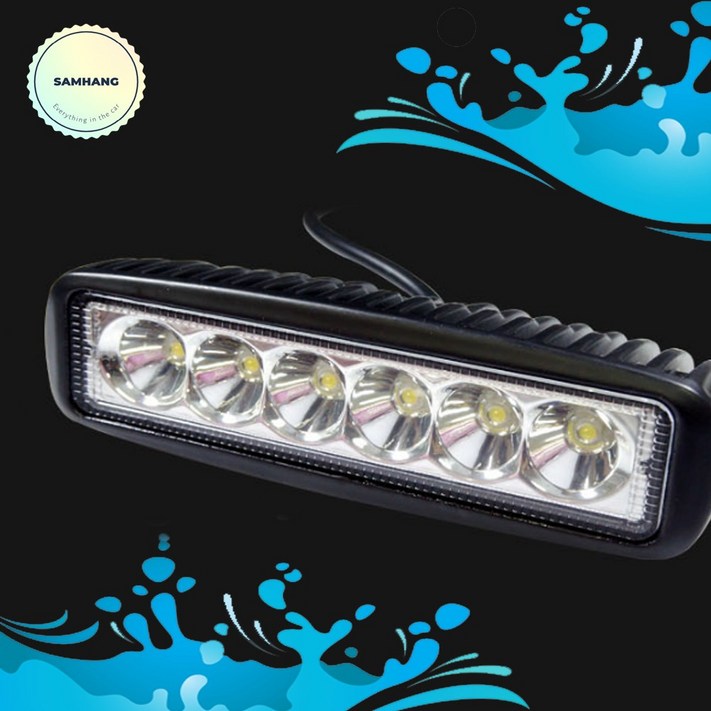 SB 12V24V 완벽방수 오토바이 자동차 LED써치라이트 안개등 18W 172 집중형, 1개
