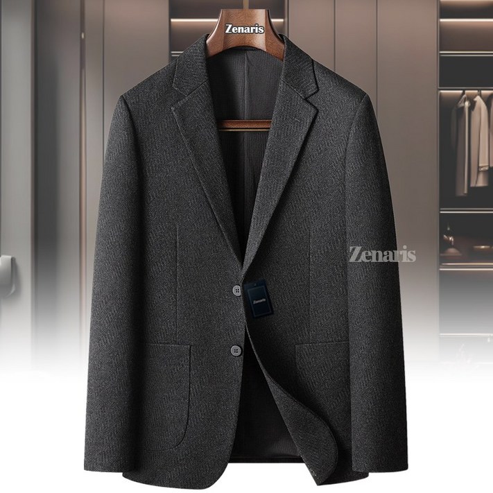Zenaris 남성 블레이져 정장자켓 캐주얼 카라넥 오피스룩 세미 신사복 아우터 재킷 가을 겨울