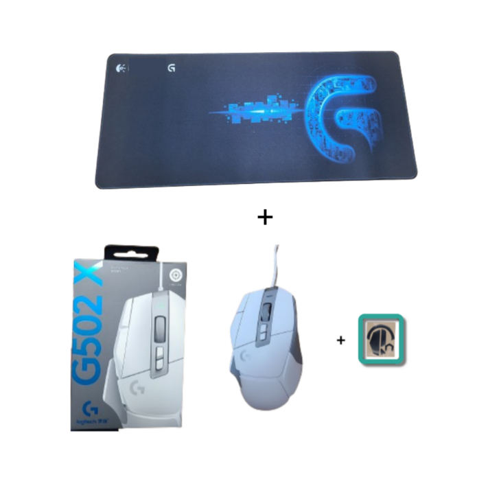로지턱 G502 X 유선마우스 게이밍 LIGHTSPEED Gaming Mouse 당일발송, 화이트  블랙 장패트