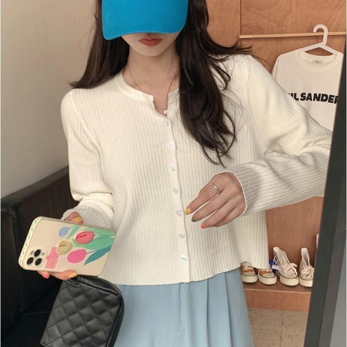 예쁨시전 데일리 간절기템 여리 긴팔 니트 가디건