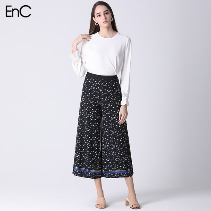 EnC 앵두 프린트 와이드 팬츠 택가격 199000원