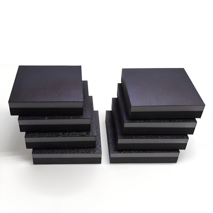 디와이엔텍 고경도 2중 진동 방음 매트, 검은색, 8개