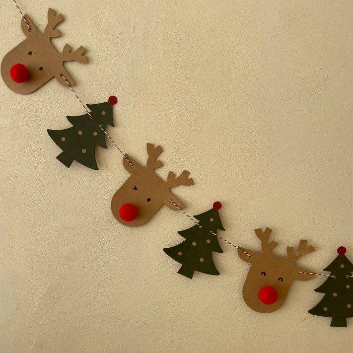 크리스마스 루돌프 가랜드