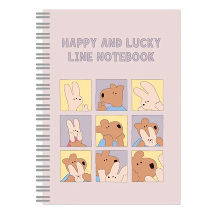 모노라이크 해피앤럭키 A5 스프링 유선노트