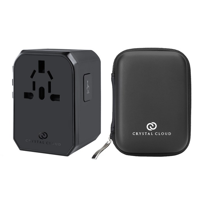 크리스탈클라우드 5포트 PD 70W GaN 전세계 여행용 해외 멀티 플러그 CC308, 1개