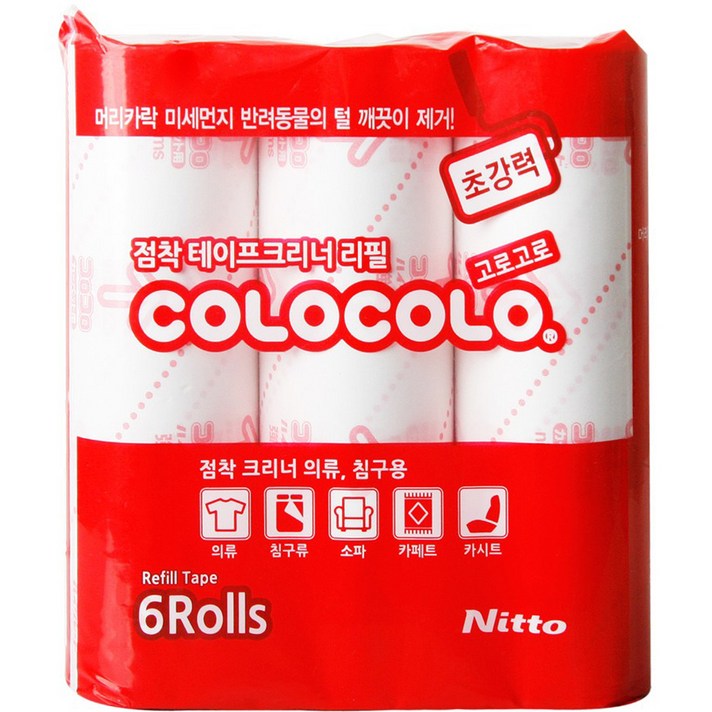 고로고로 초강력 테이프클리너 리필, 6개 고로고로 초강력 테이프클리너 리필, 6개