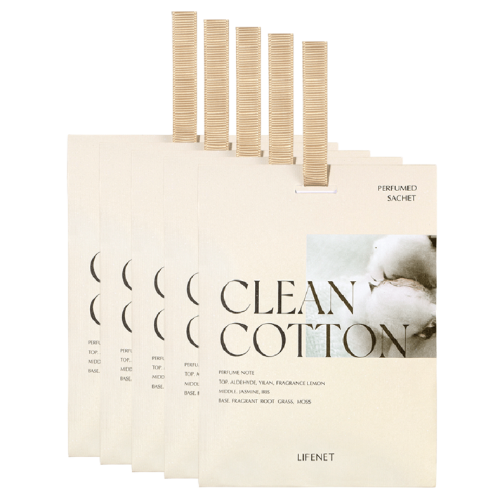 라이프넷 퍼퓸드 샤쉐 방향제 클린 코튼 본품, 20g, 5개, 클린 코튼