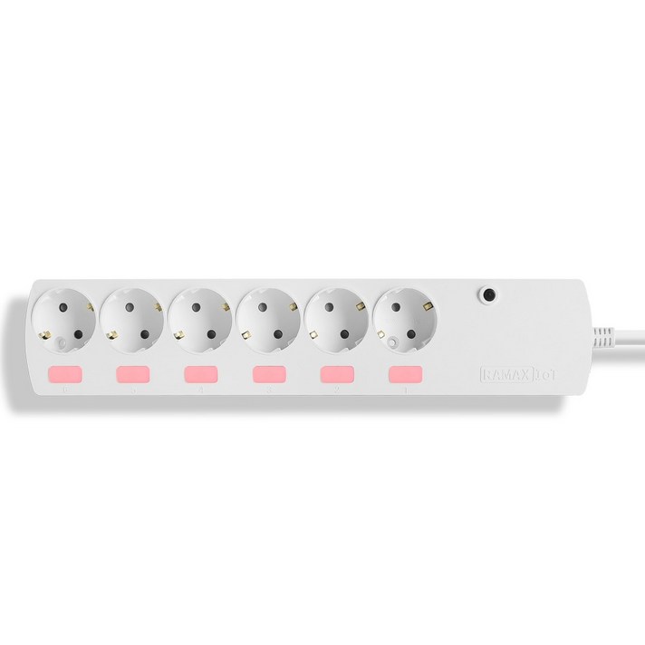 라맥스 스마트 멀티탭 6구 RPG760, 2m, 화이트, 1개