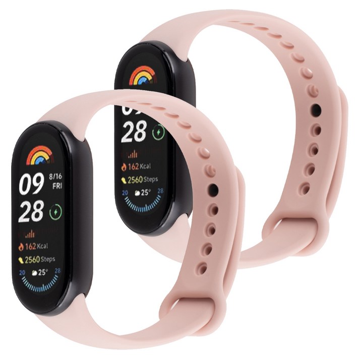 구스페리 스마트워치 실리콘 스트랩, 핑크샌드, 2개