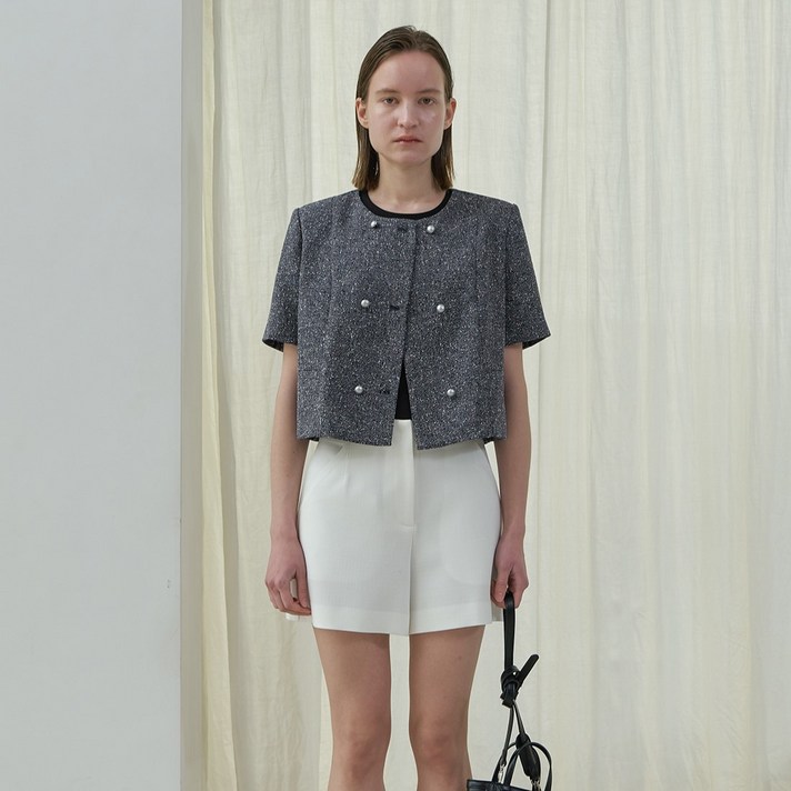 나인 여성용 트위드 셋업 숏 팬츠 PT5535