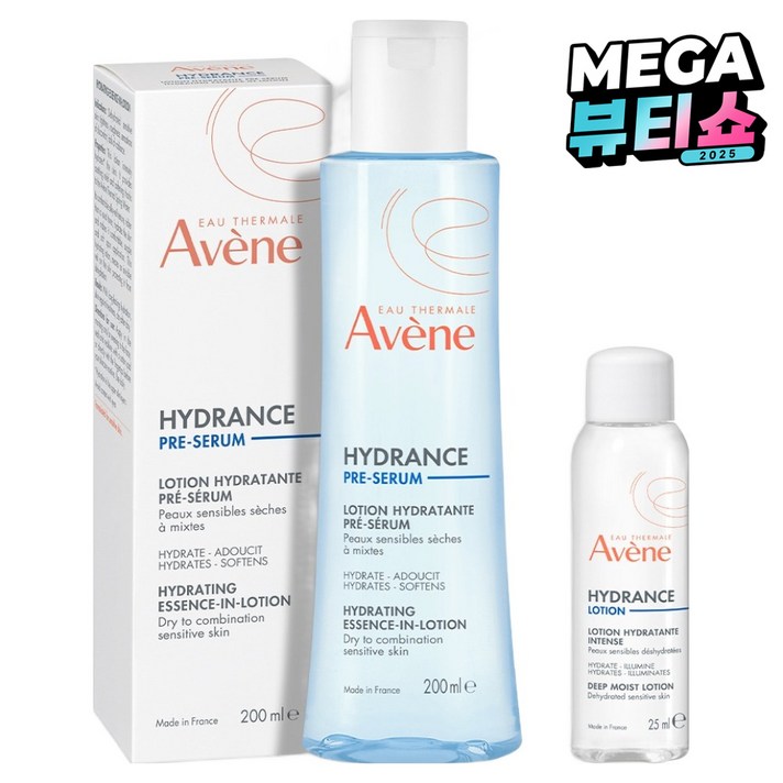 아벤느 이드랑스 온천수 수분 부스팅 에센스 인 로션 200ml  딥 모이스트 로션 25ml 세트, 1세트