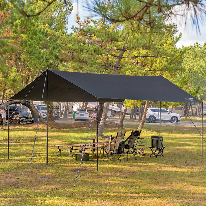 브리즈문 4중 블랙코팅 립스탑 300D 렉타 타프 그늘막  전용가방 세트