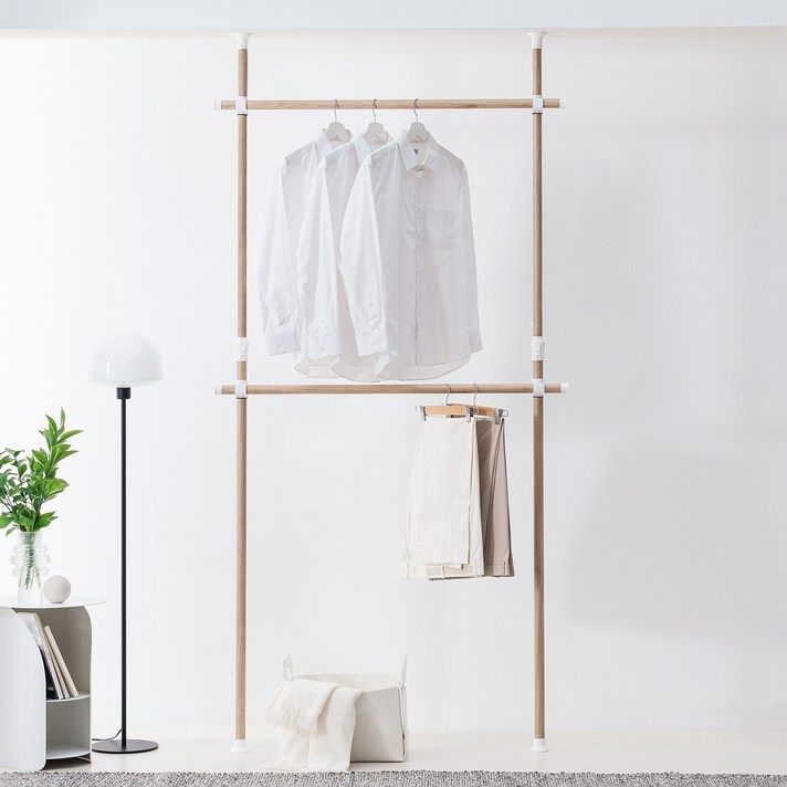 네이프 고정식 H라인 2단 행거 C2000