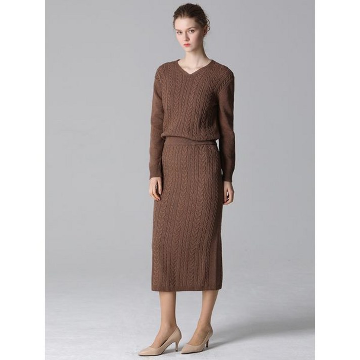 울블렌딩 케이블 니트셋업 4종세트 풀오버팬츠스커트베스트 사이즈 55 88까지P374746647 720931