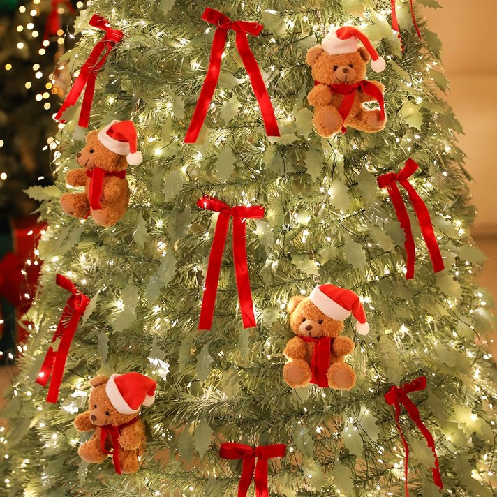 크리스마스트리 오너먼트 벨벳홀리데이 리본10P  프렌즈5P 세트