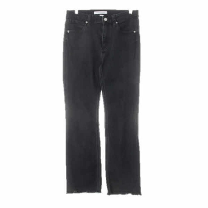 6107 캘빈클라인진 흑청 데님 세미부츠컷커팅진 28