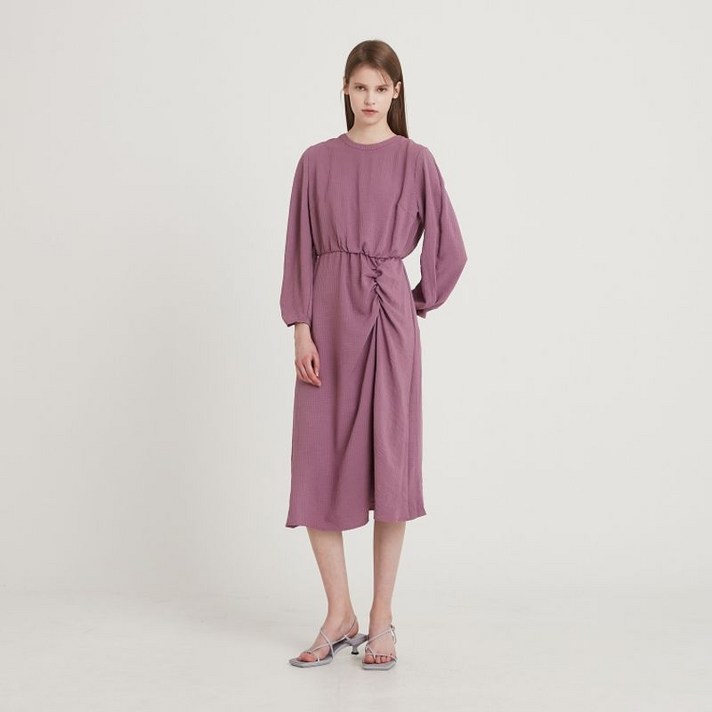 플라스틱아일랜드 라운드 넥 셔링 원피스 PN2WO801