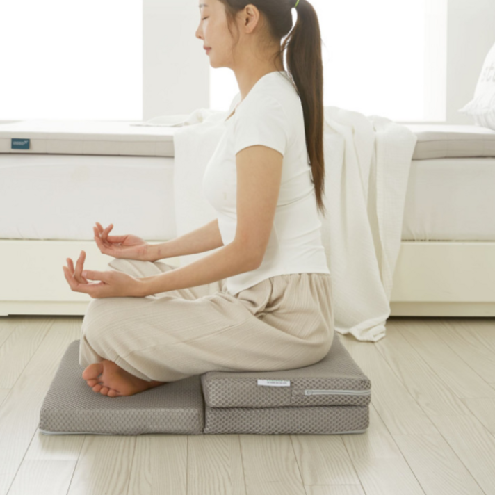 템플인 프리미엄 명상 방석 기도 좌식 절 좌복 108배 접이식 대방석