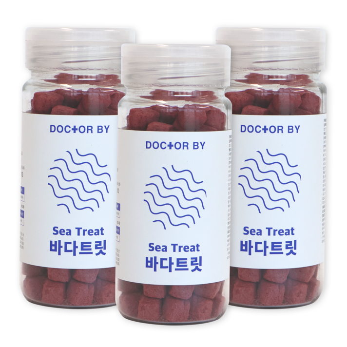 닥터바이 바다 트릿 강아지 소화율 높은 동결건조 야채 트릿, 3세트, 바다트릿