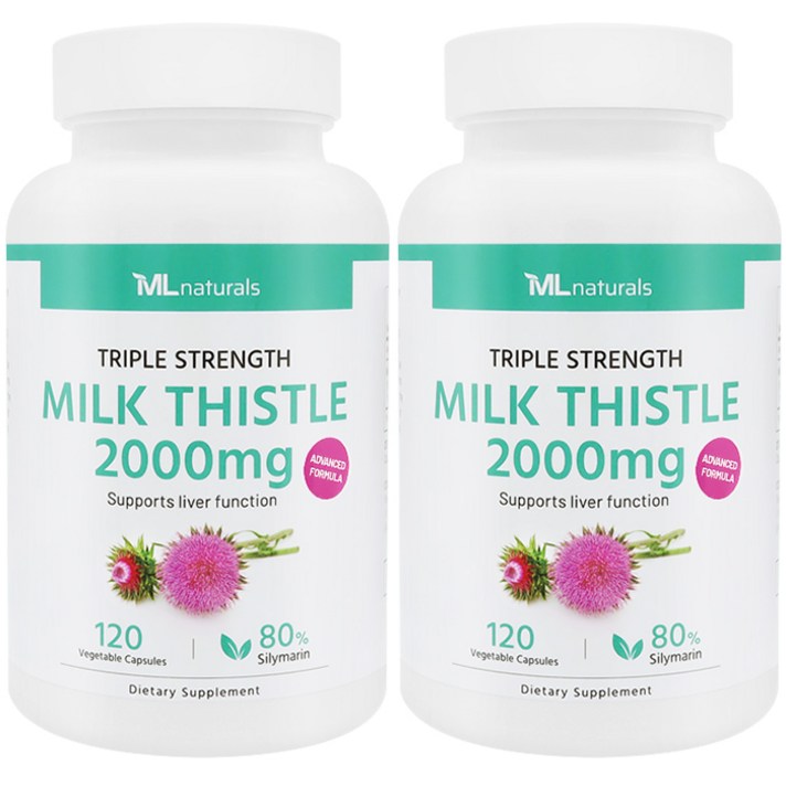 미국빠른직구 마이라이프 내추럴스 고함량 밀크시슬 2000mg 120정 2병