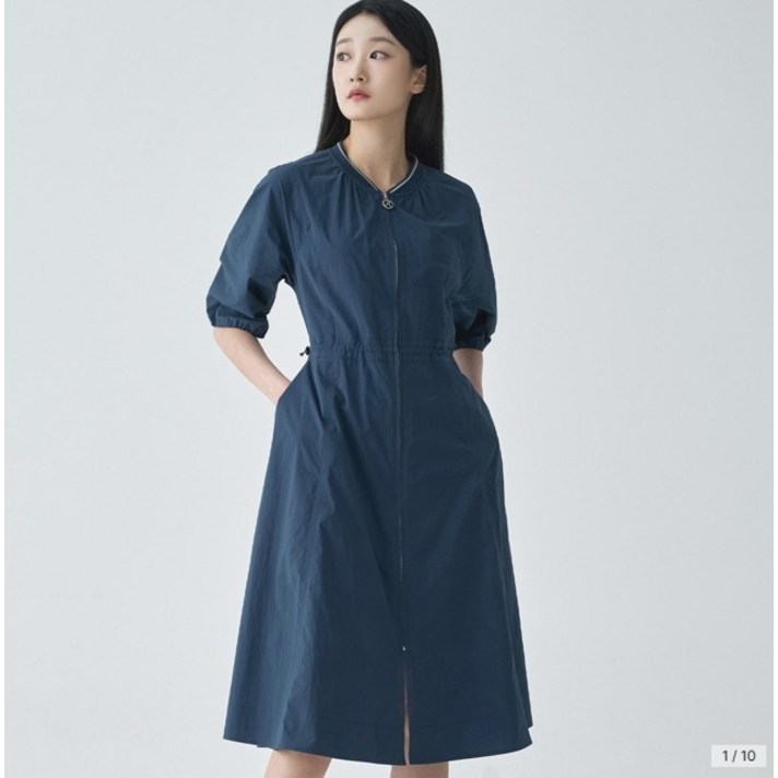 지센 파격 여성 스트링 풀 집업 플레어 원피스DH1622228