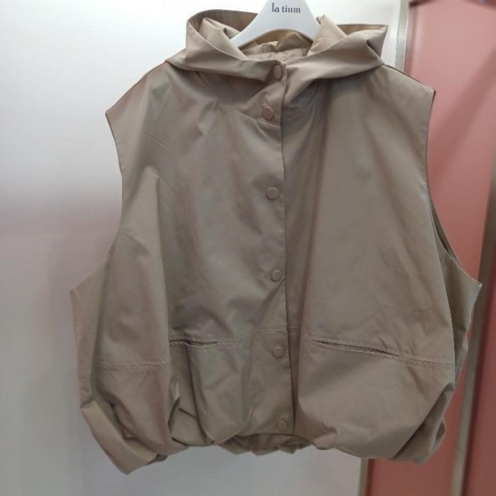 라티움 Destijl 오버핏 바스락 후드 벌룬 조끼 베스트 D2651vt01B1 46180253 2957424