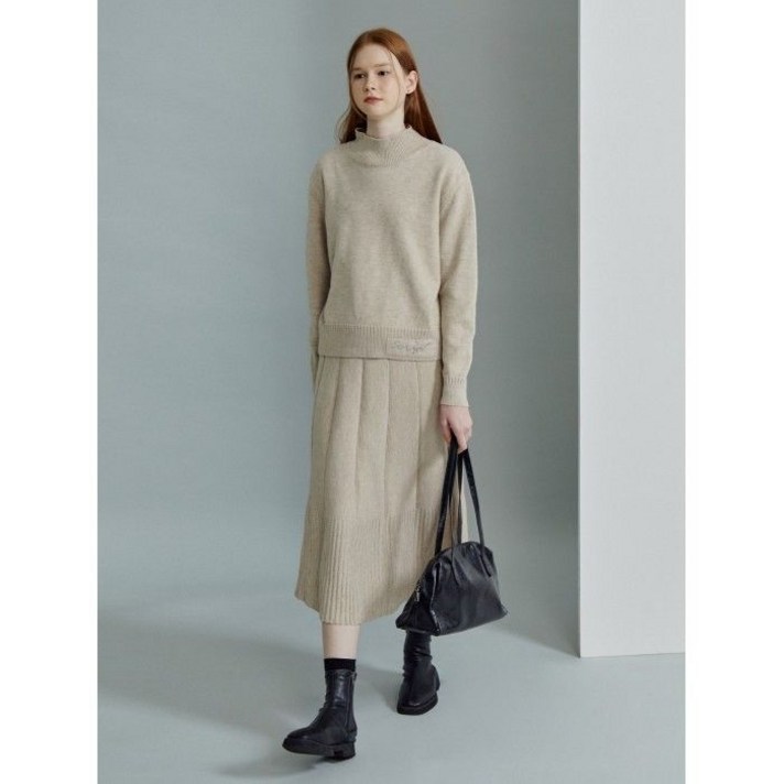 백화점 출고 더틸버리 니트 밴딩 플리츠 스커트 TRBM1SK01W