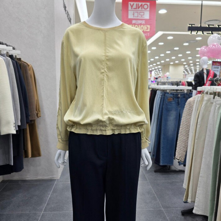 더아이잗 니트 배색 스트링 블라우스  IM8A0BL02CC