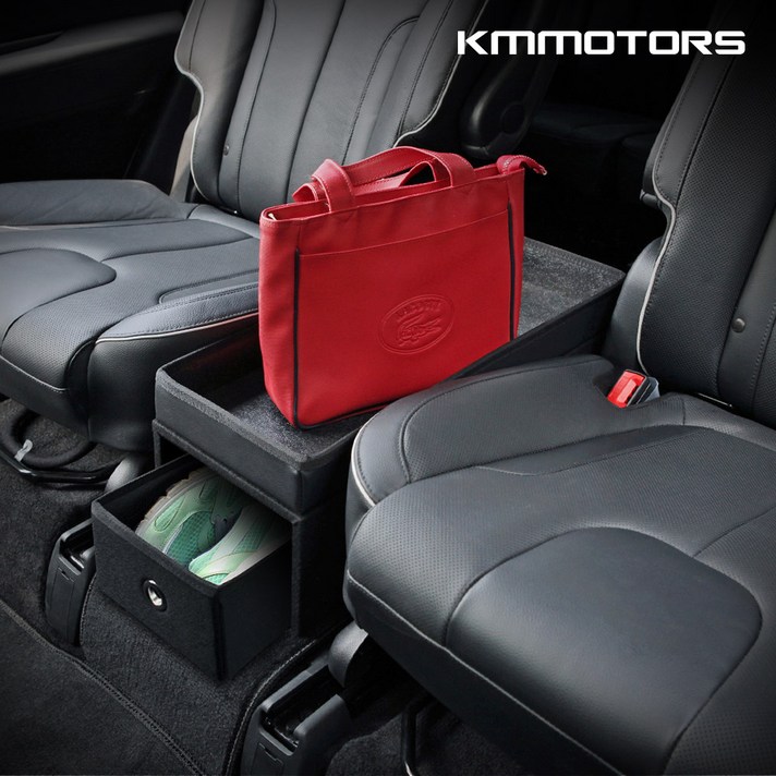 팰리세이드 전용 2열 수납테이블, 블랙, 팰리세이드, 케이엠모터스