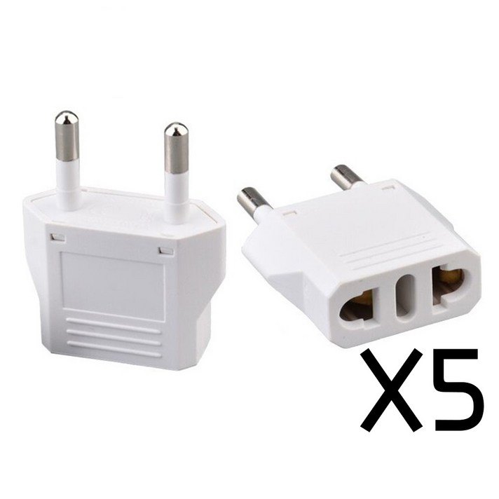 5개 eu 돼지코 플러그 한국 us 유럽형 유럽 변환 어댑터 110v 220V 국내 4.8