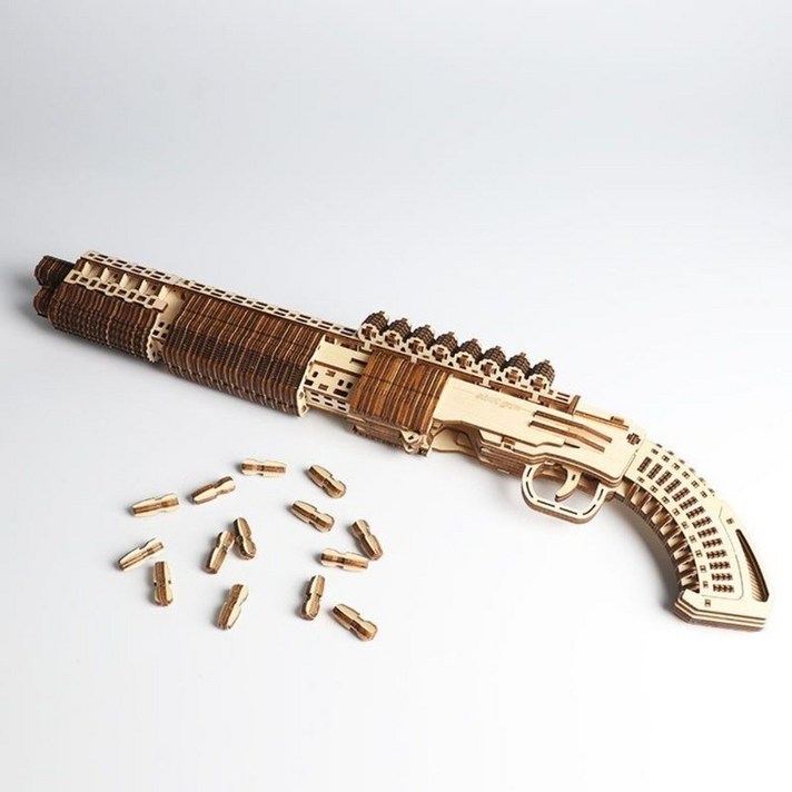 고무줄총 만들기 3D 정교한 키덜트 DIY 나무조립