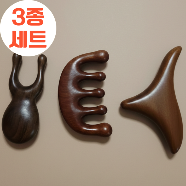 샵브릿지 나무 괄사 마사지기 얼굴 목 어깨 전신 케어