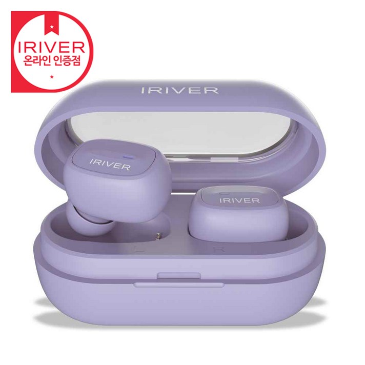 아이리버 무선 블루투스 커널형 이어폰 가벼운 TWS 생활방수 C타입 블루투스 이어셋 터치컨트롤 운동용 러닝 헬스 자전거 유튜브 인강 초경량 고화질음질 핸즈프리 IHTA01, 퍼플
