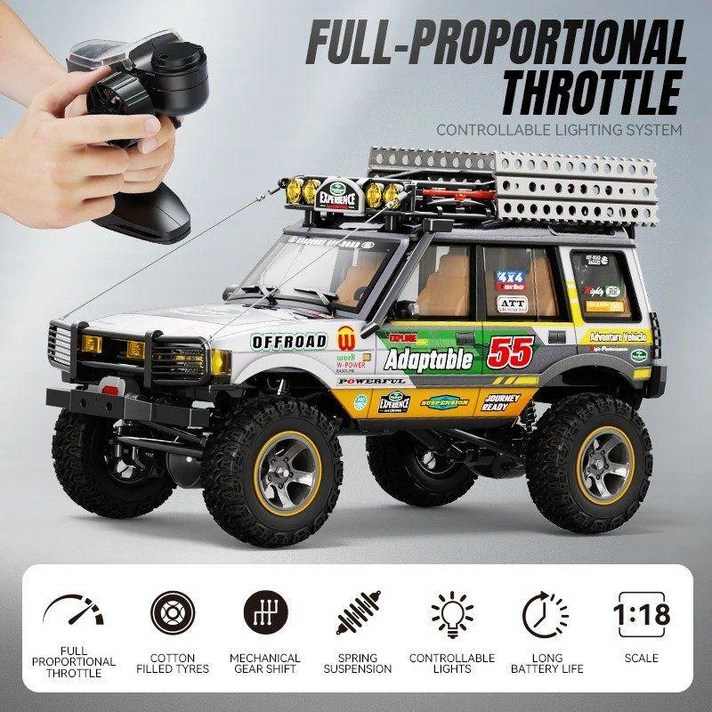 RC지프카 원격 조종 자동차 4WD 레이싱 페인팅 오프로드RC카 어덜트