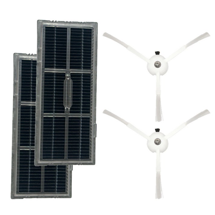 호환로보락 S8 Plus 소모품 활성탄 필터 2p  사이드브러쉬 2p 1세트, 1세트, 활성탄필터2p사이드브러쉬3암2p