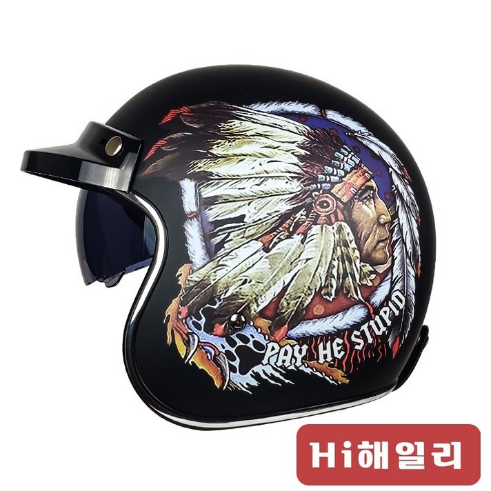 하이해일리 복고풍 할리 바이크 헬멧 해골 오토바이 보호장비, 옵션02.jpg