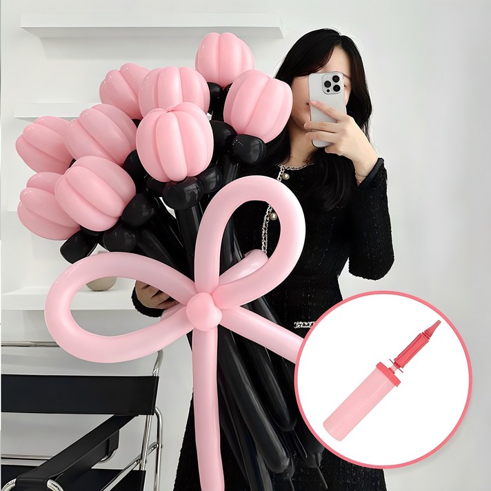 알로카노 DIY 풍선 꽃다발 손펌프 , 꽃풍선 만들기