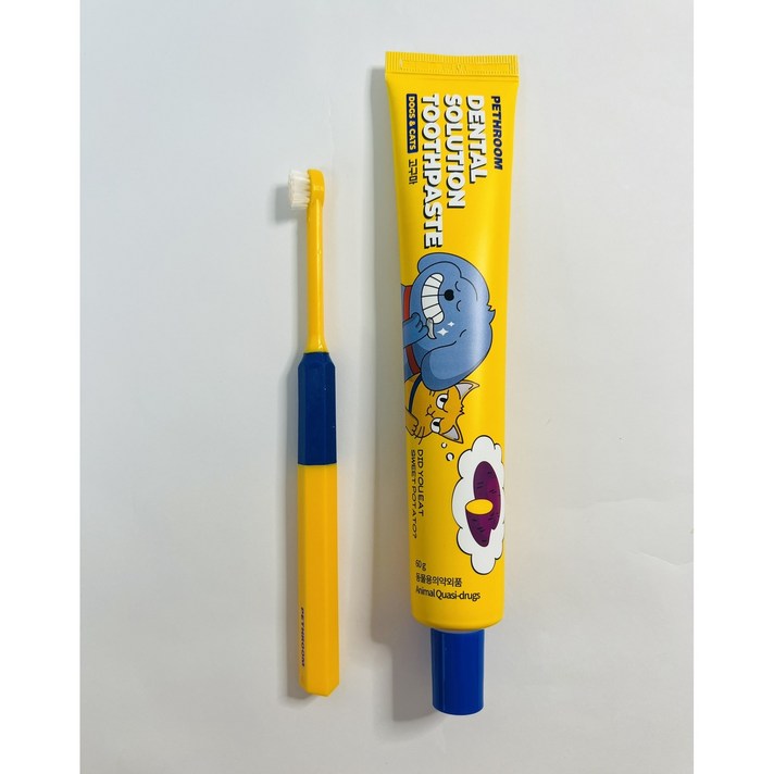 페스룸 반려동물 덴탈 솔루션 세트 XS 칫솔XS솔루션치약 고구마향 60g