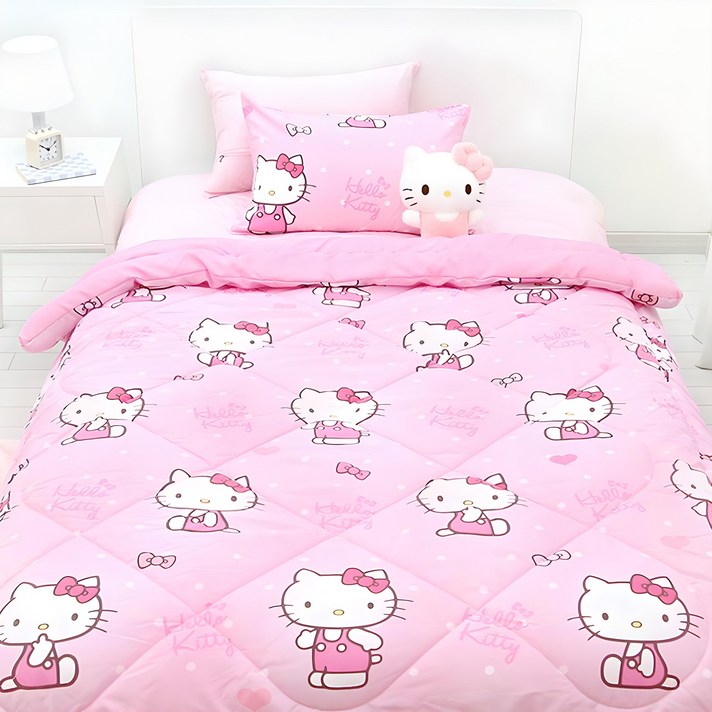 헬로키티 체리쉬 폰지 차렵이불 세트