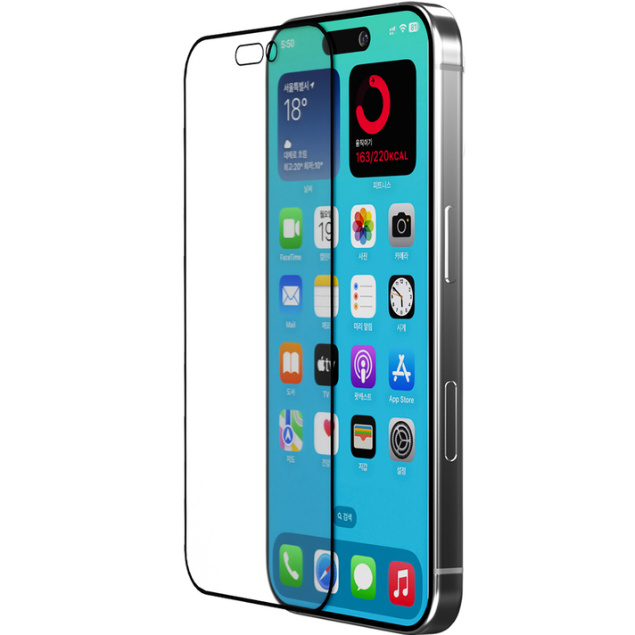 caseplz 슥샥쇽 안깨지는 지문방지 매트 코팅 휴대폰 액정 보호 강화 필름, 1세트