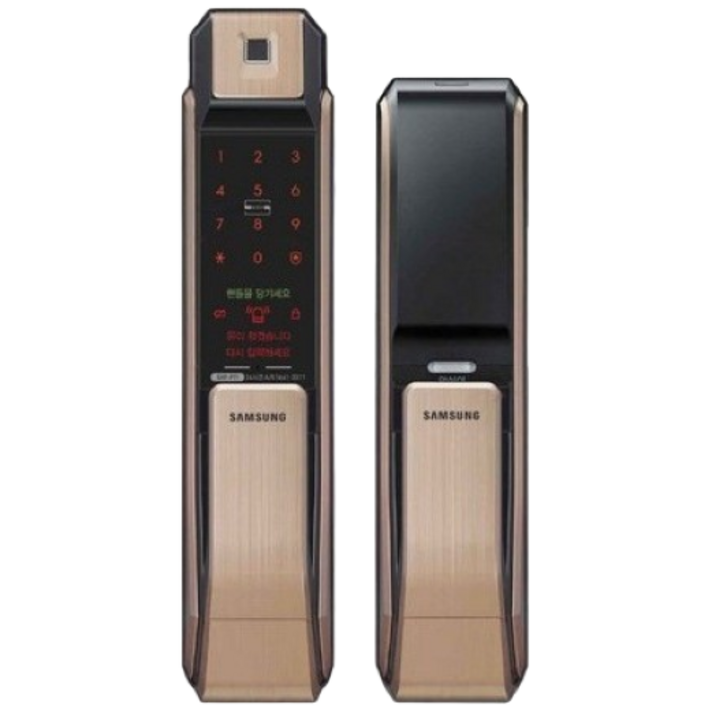 고객설치 삼성SDS SHPP71 지문인식 내화형 푸시풀도어락