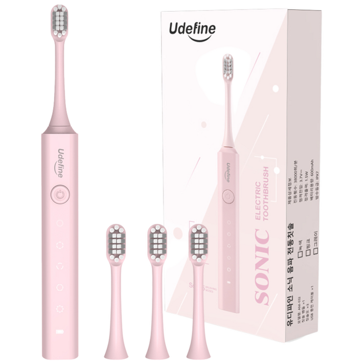 휴대용 최신형 스마트 음파 전동칫솔, 1개, 핑크, AM032