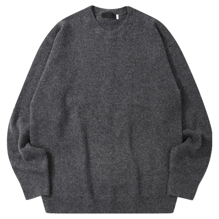 일루소 남성용 소프트 울 브러쉬 라운드 니트