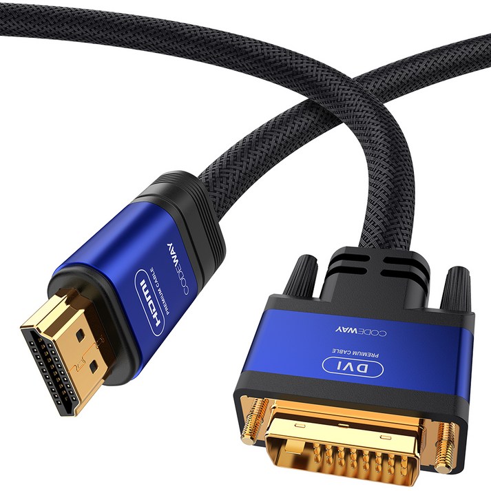 코드웨이 HDMI to DVI-D 케이블 FHD 4K60Hz, 1개, 1.5m