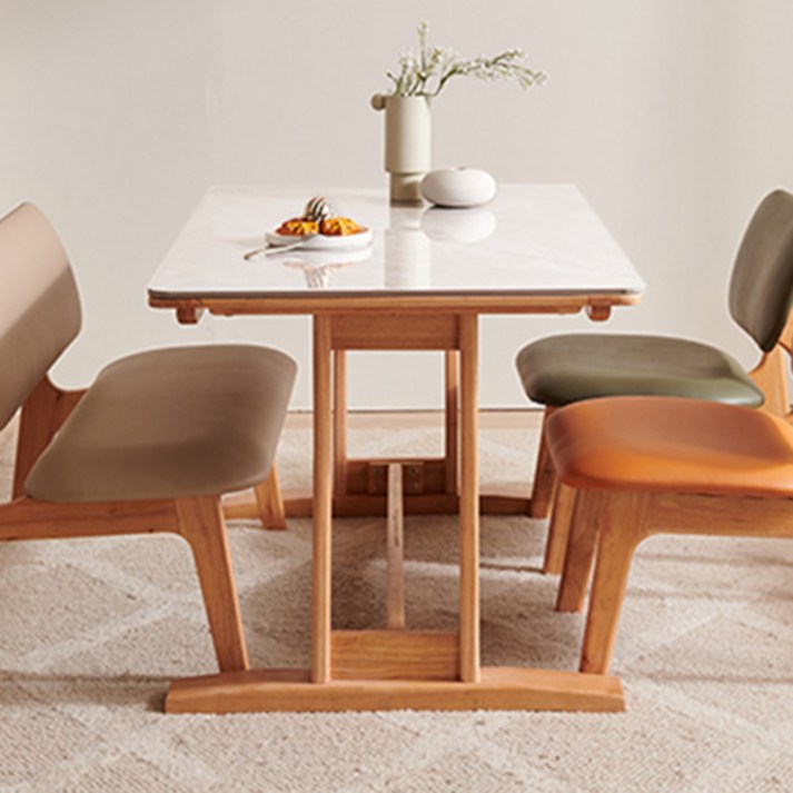 잉글랜더 마샤 통세라믹 원목 식탁 방문설치