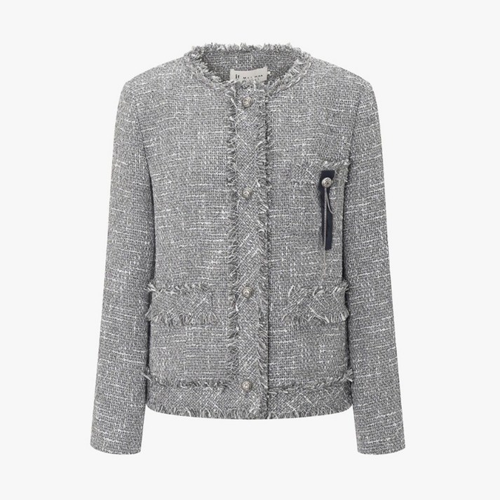 [매장정품] 잇미샤 브로치 포인트 트위드 자켓 봄무드 모던핏