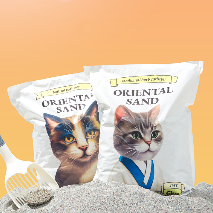 프리미엄원료 고양이 모래 벤토나이트 무향 가는입자, 무향 내츄럴, 3개, 6kg