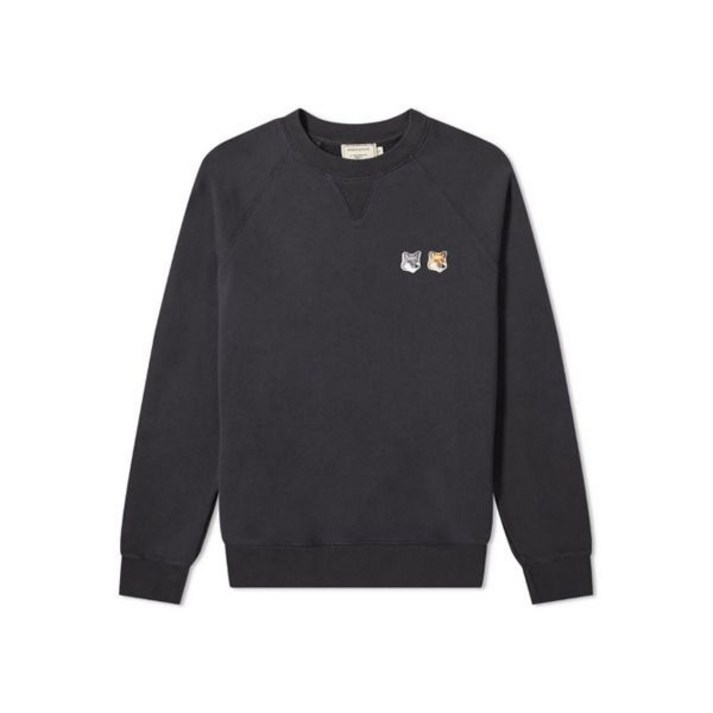 백화점정품 메종키츠네 티셔츠 남여공용 더블 폭스 헤드 맨투맨 차콜 FM00358KM0002