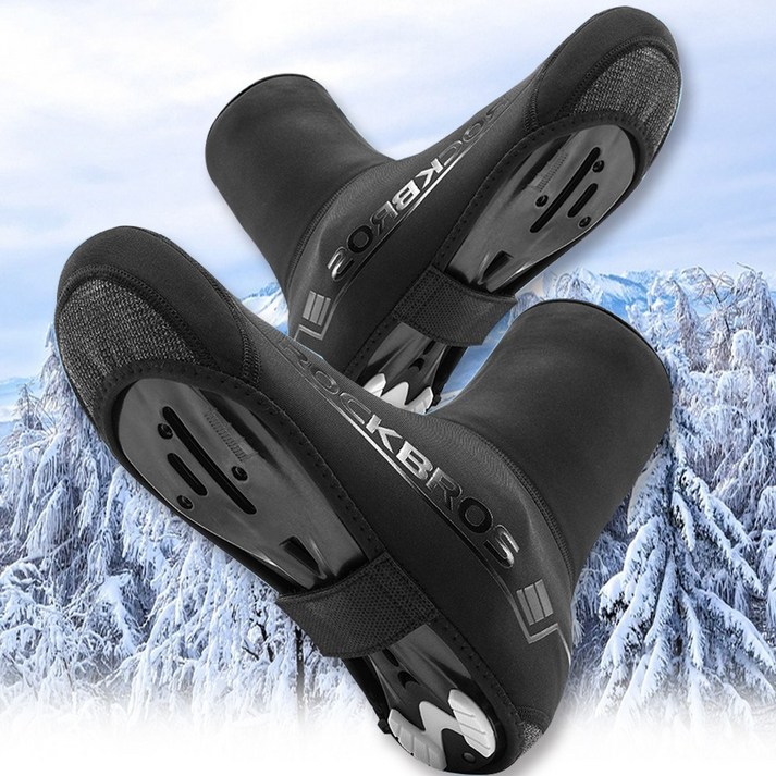 겨울 자전거 클릿슈즈 커버 보온 및 방풍 효과 도톰한 두께 한겨울용 슈커버, S/M (240~265mm)
