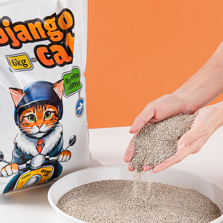 에버크린esun [당일배송천연원료] 고양이 모래 벤토나이트 대용량 가는입자, 3개, 6kg, 무향